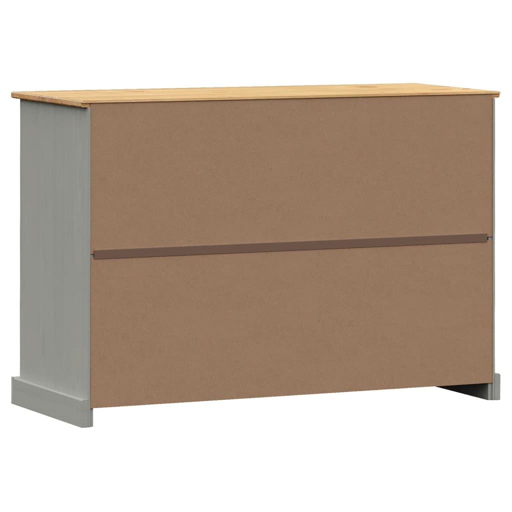 vidaXL Sideboard with Drawers VIGO 113x40x75 cm Grey Solid Wood Pine