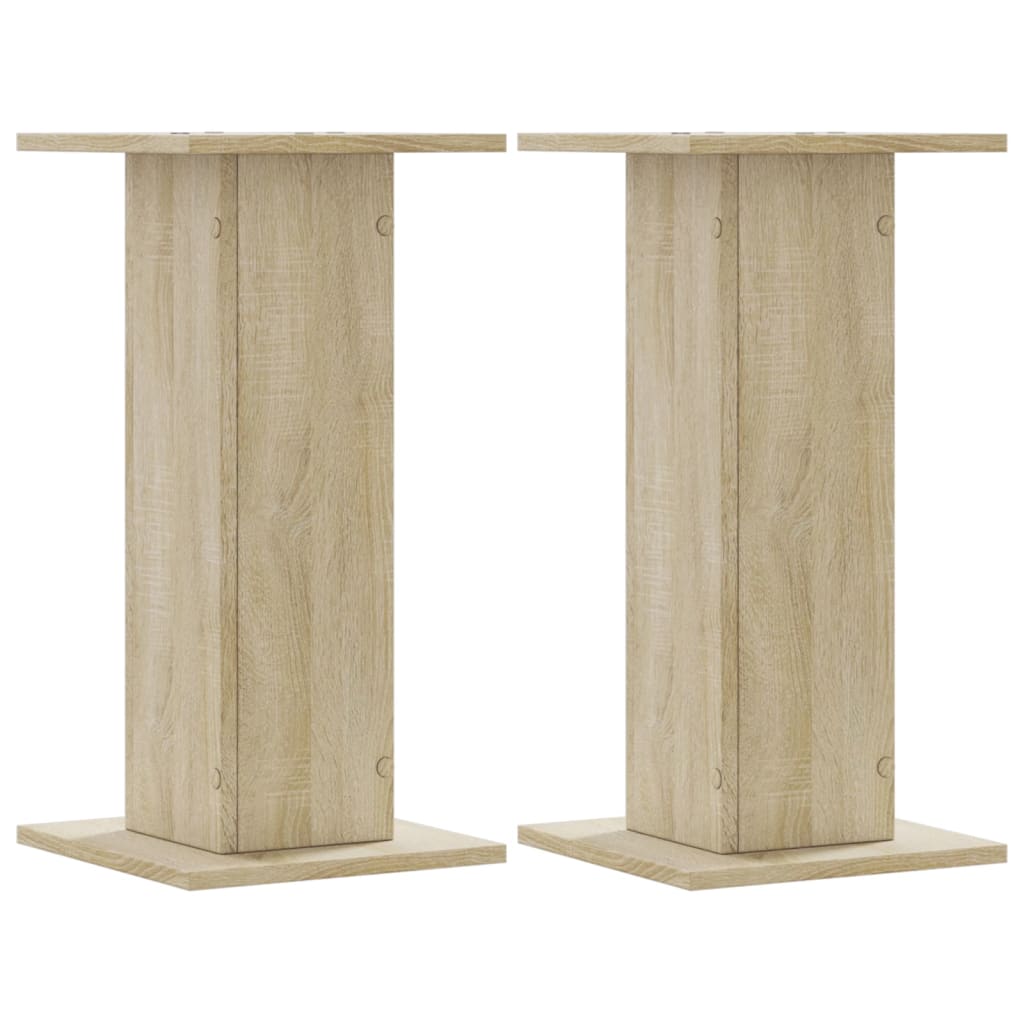 vidaXL Plant Stands 2 pcs Sonoma Oak 30x30x60 cm Engineered Wood