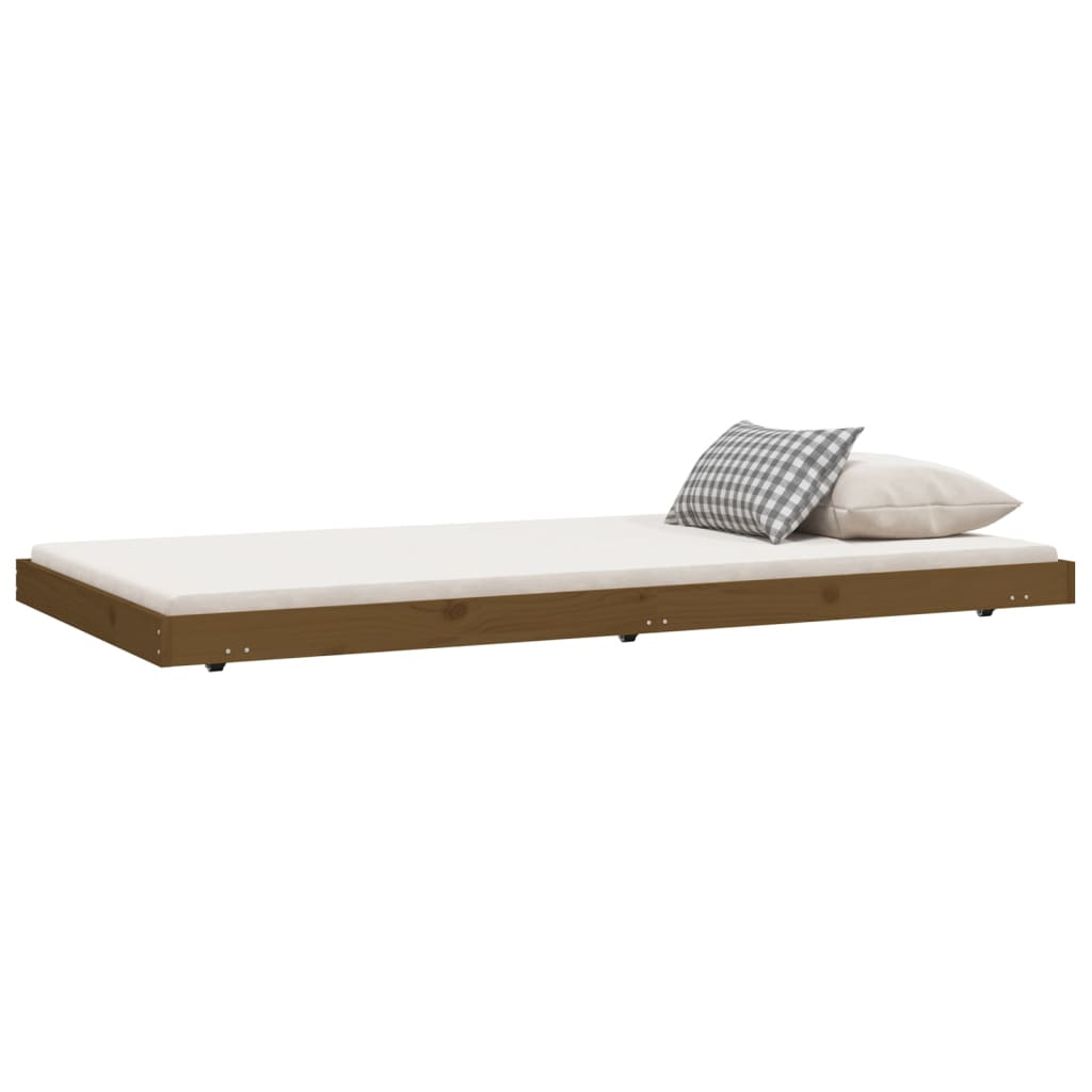 vidaXL Bed Frame without Mattress Honey Brown 100x200 cm Solid Wood Pine