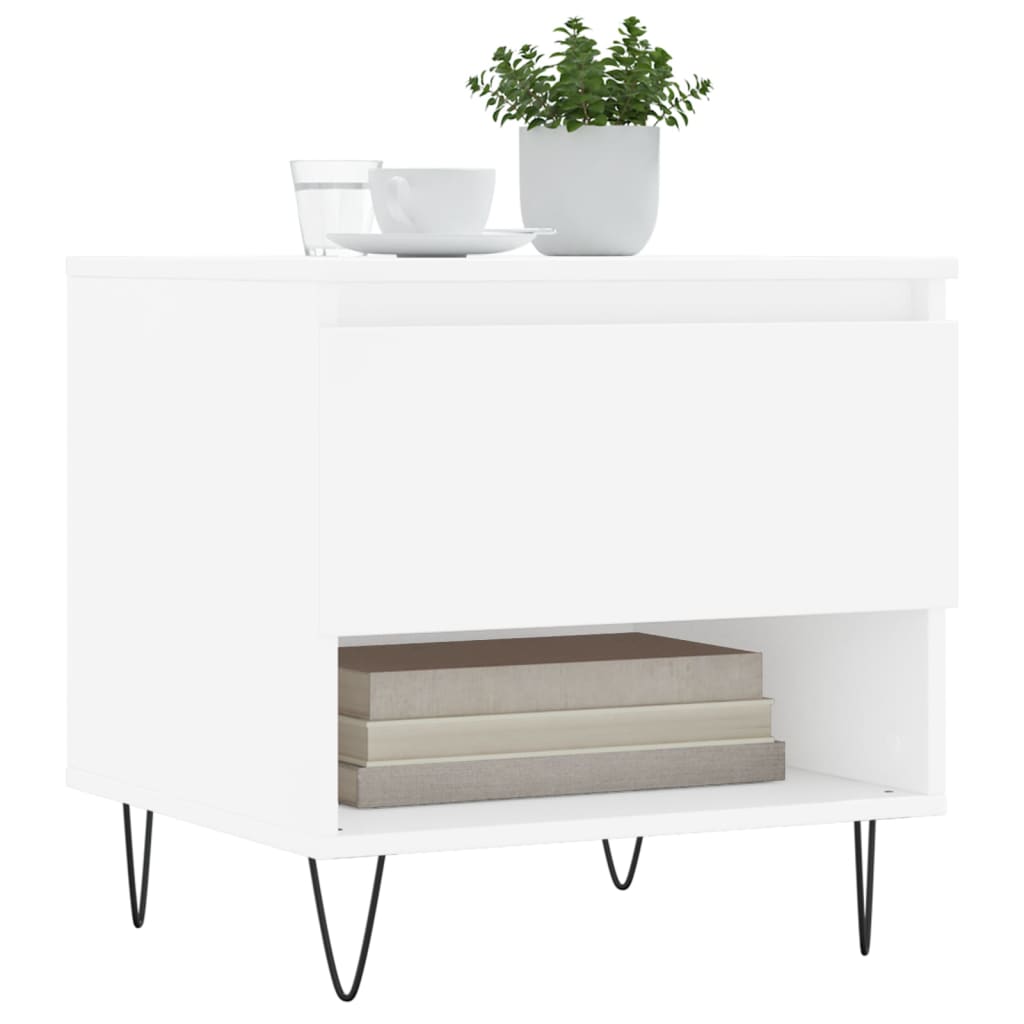 vidaXL Coffee Tables 2 pcs White 50x46x50 cm Engineered Wood