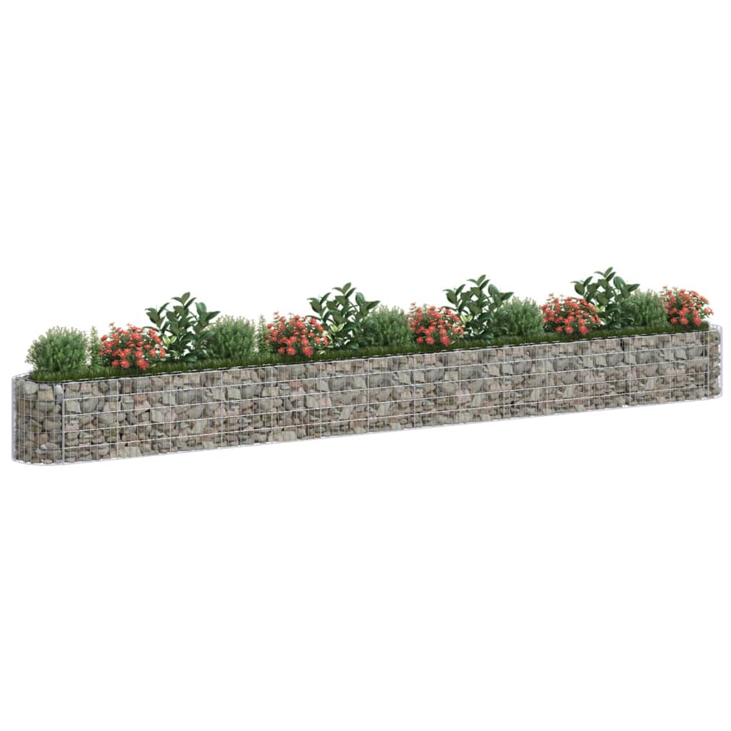 vidaXL Gabion Raised Bed Galvanised Iron 540x50x50 cm