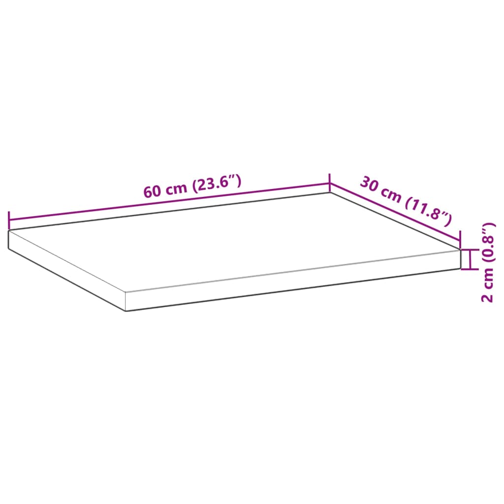 vidaXL Floating Shelves 3 pcs 60x30x2 cm Untreated Solid Wood Acacia