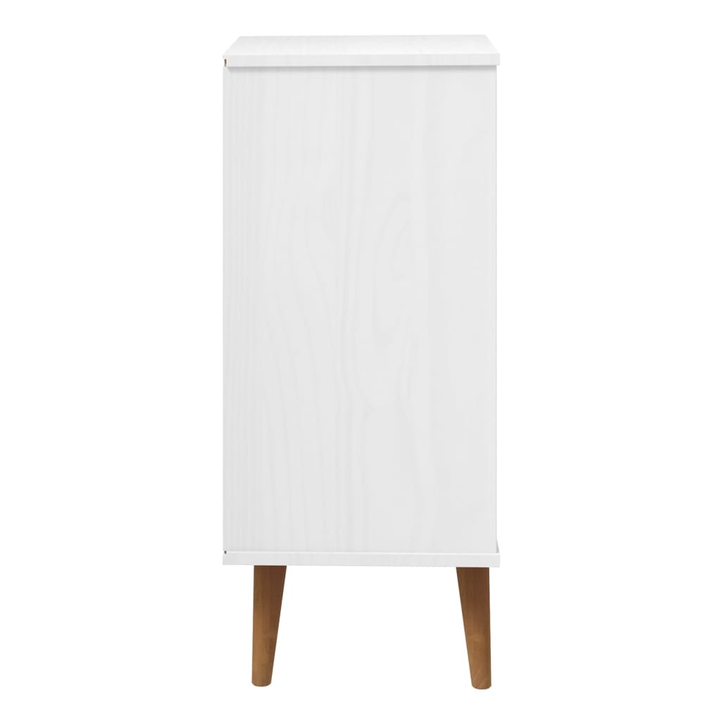 vidaXL Drawer Cabinet MOLDE White 40x35x82 cm Solid Wood Pine