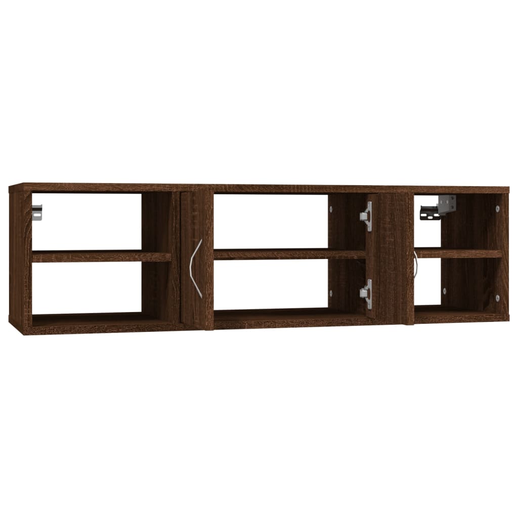 vidaXL Wall Shelf Brown Oak 102x30x29 cm Engineered Wood