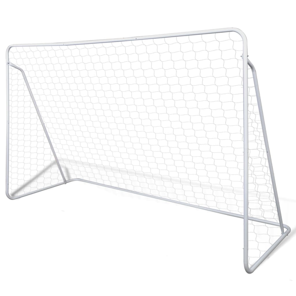 vidaXL Soccer Goal Post Net Set Steel 240 x 90 x 150 cm High-quality