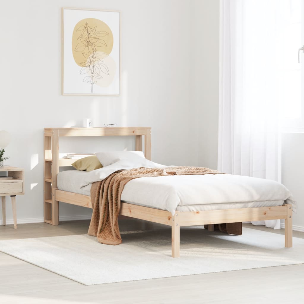 vidaXL Bed Frame without Mattress 100x200 cm Solid Wood Pine