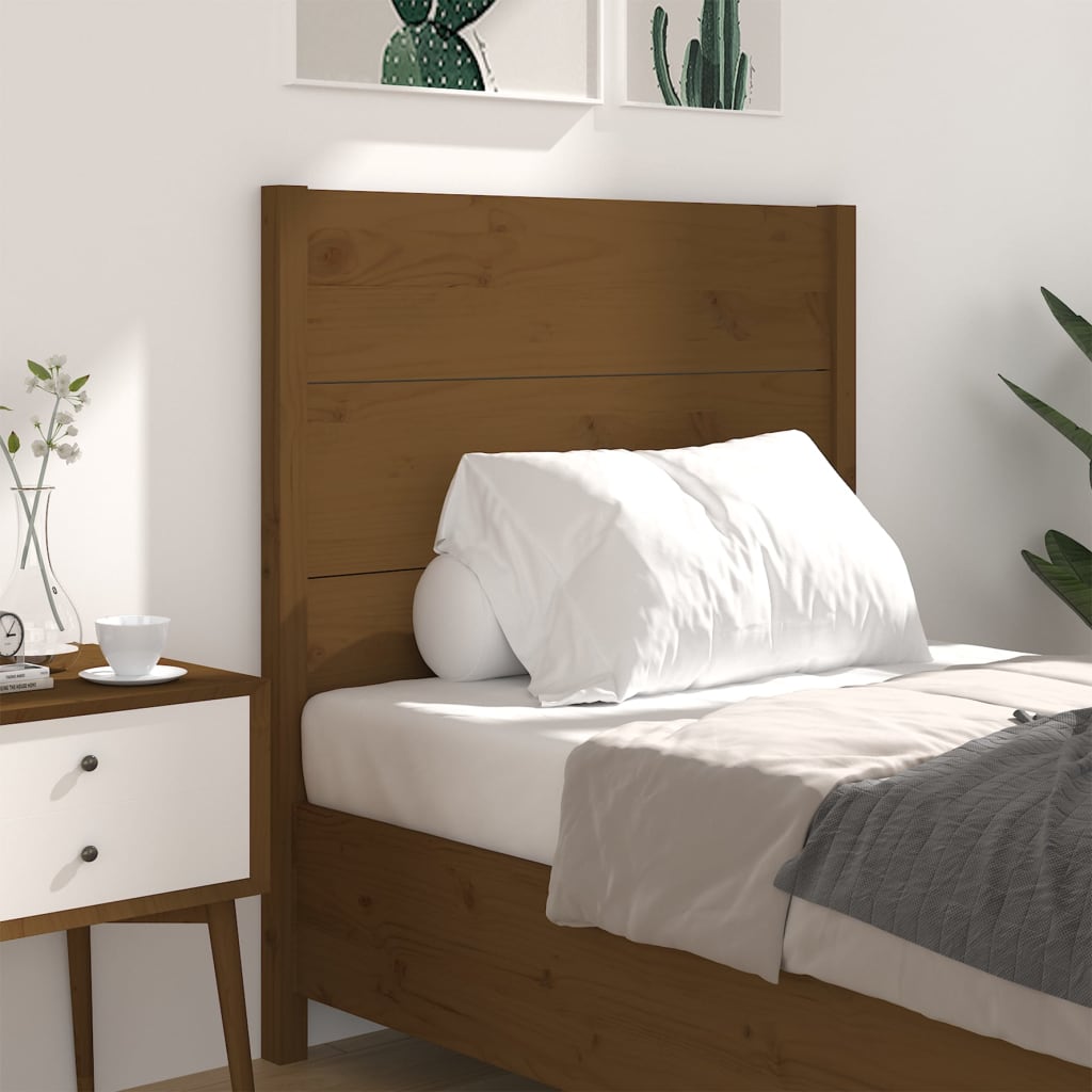 vidaXL Headboard Honey Brown 96x4x100 cm Solid Wood Pine