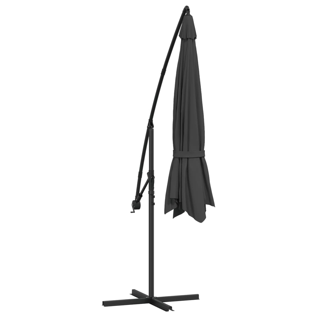 vidaXL Cantilever Garden Parasol with Aluminium Pole 350 cm Anthracite