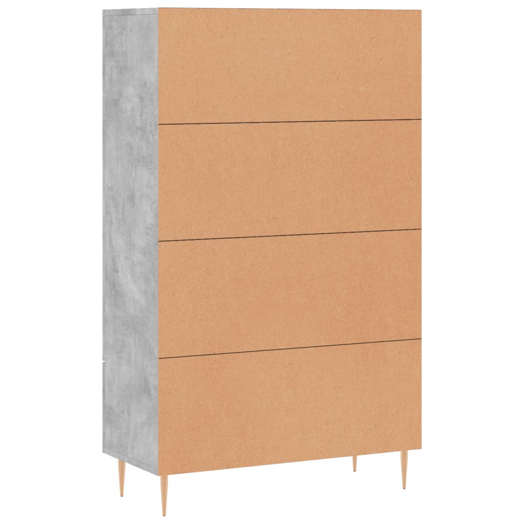 vidaXL Highboard Concrete Grey 69.5x31x115 cm Engineered Wood