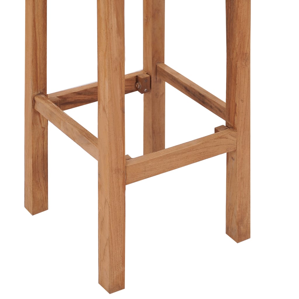 vidaXL Bar Stools 2 pcs Solid Teak Wood