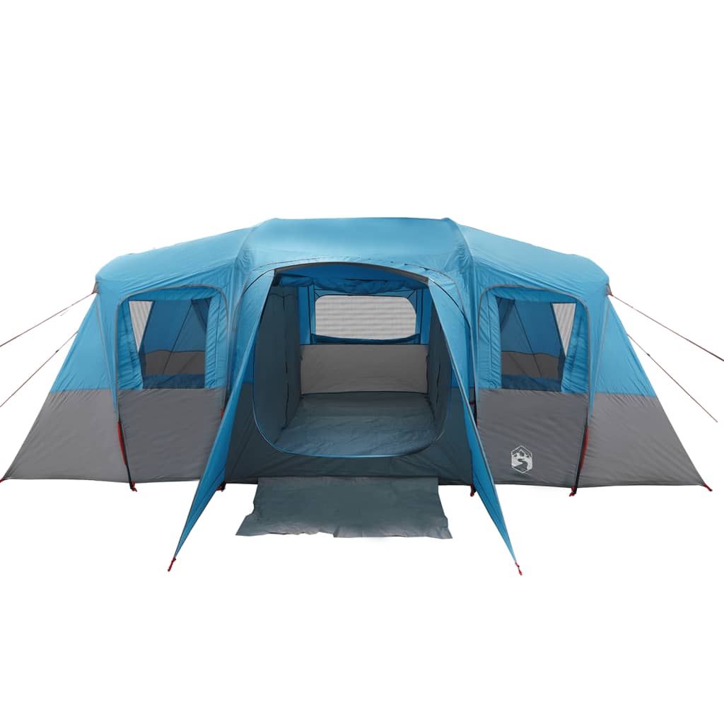 vidaXL Family Tent Tunnel 16-Person Blue Waterproof