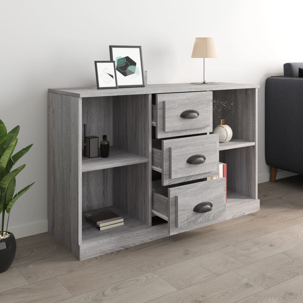 vidaXL Sideboard Grey Sonoma 104.5x35.5x67.5 cm Engineered Wood