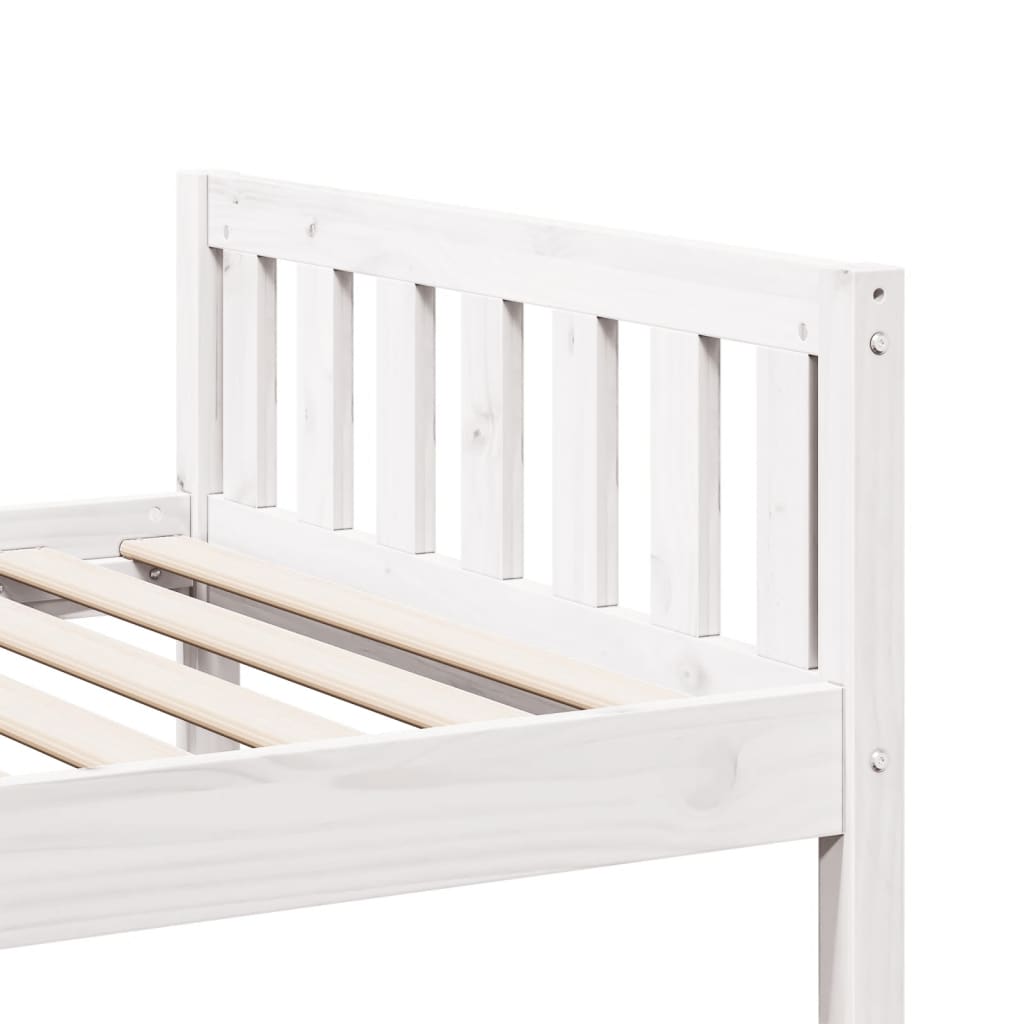 vidaXL Children's Bed without Mattress White 75x190 cm Solid Wood Pine