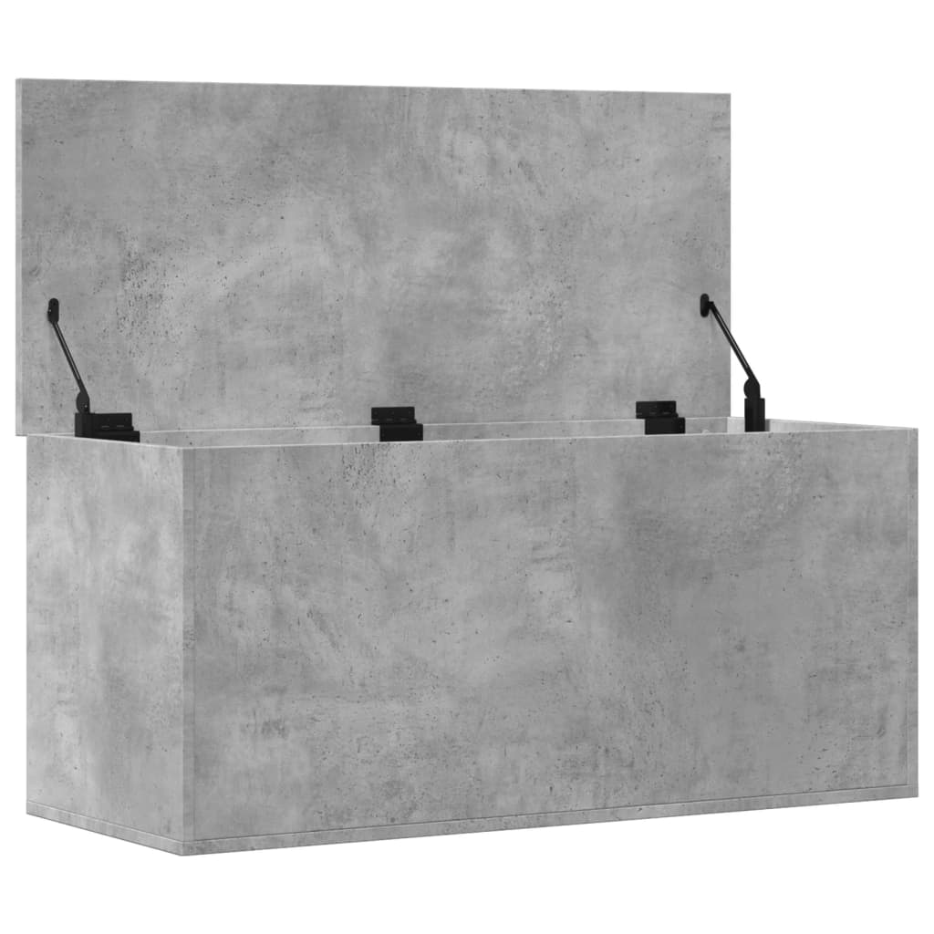 vidaXL Storage Box Concrete Grey 100x42x46 cm Engineered Wood