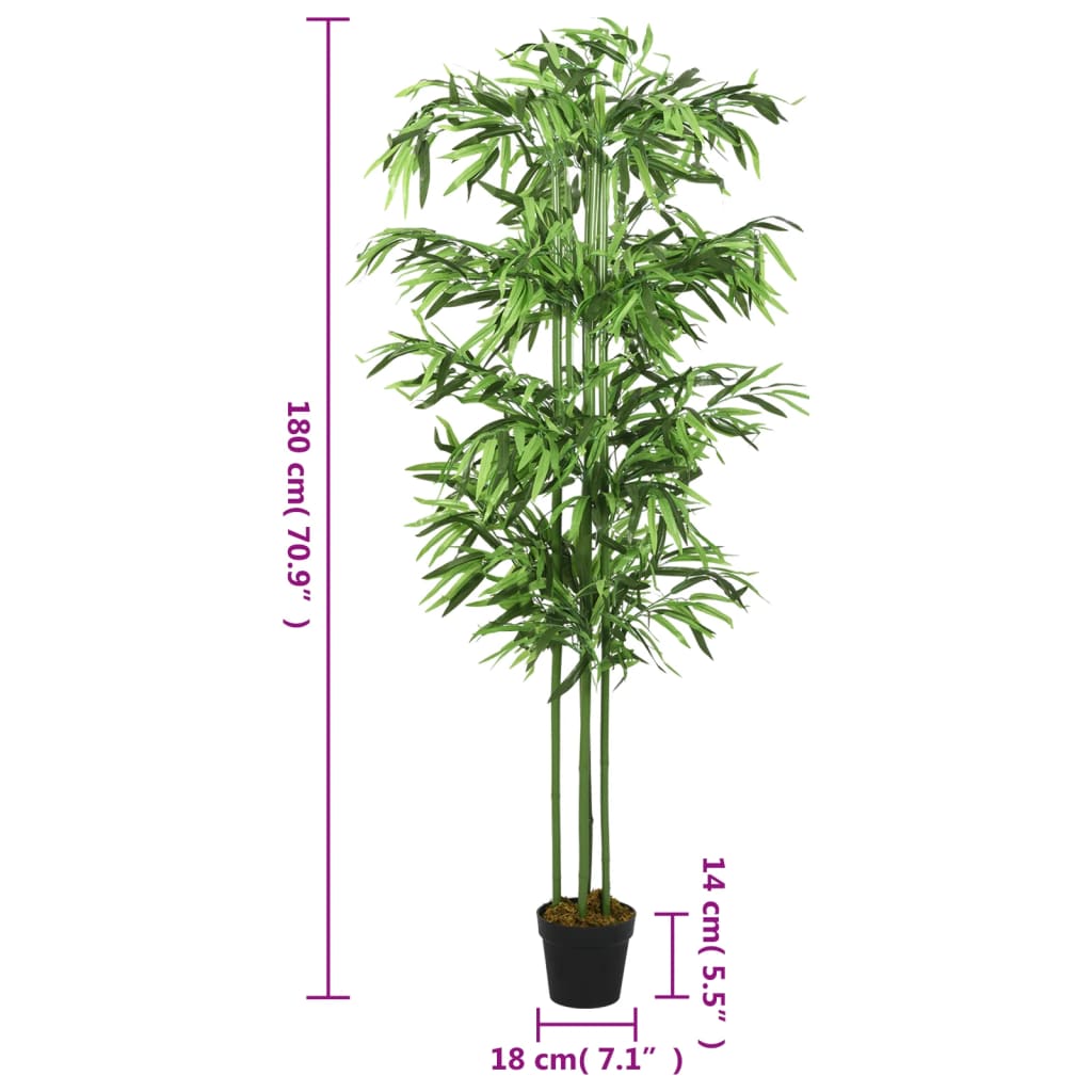 vidaXL Artificial Bamboo Tree 864 Leaves 180 cm Green