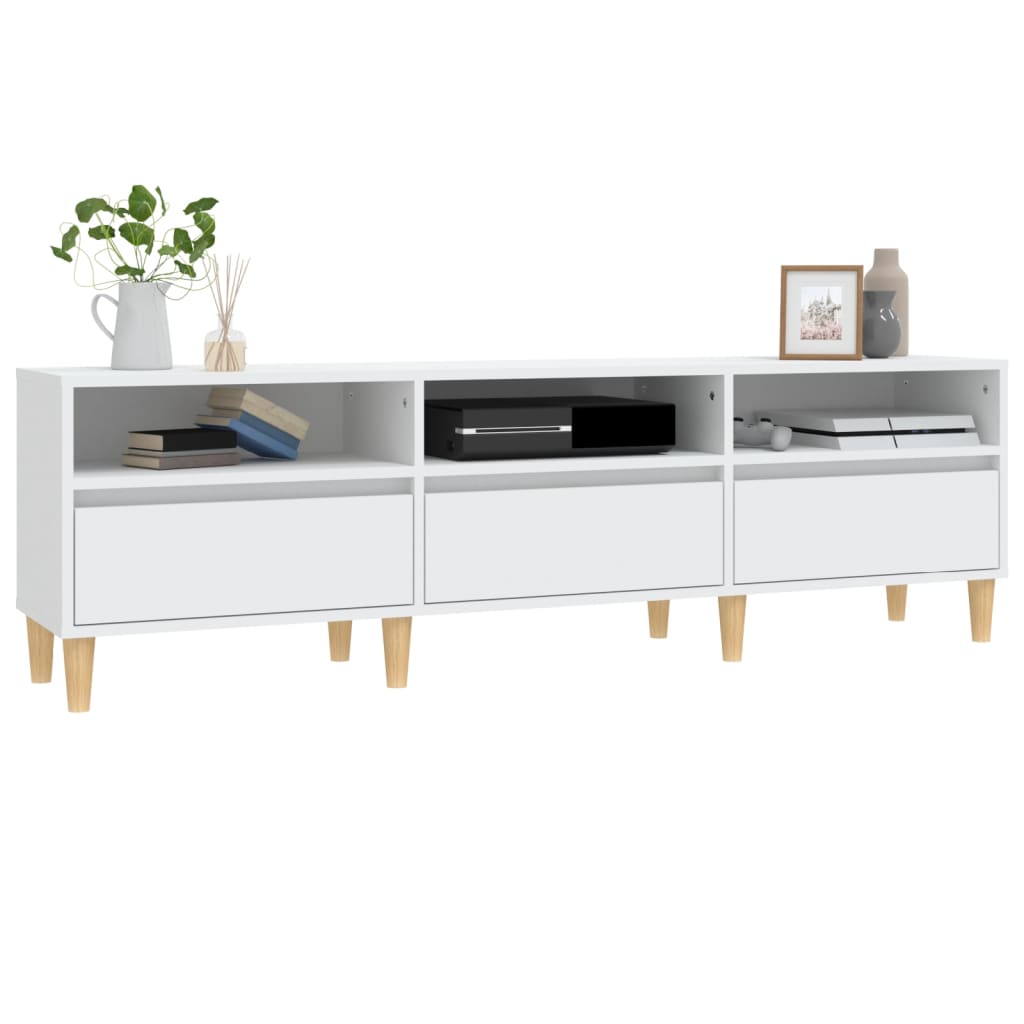 vidaXL TV Cabinet White 150x30x44.5 cm Engineered Wood