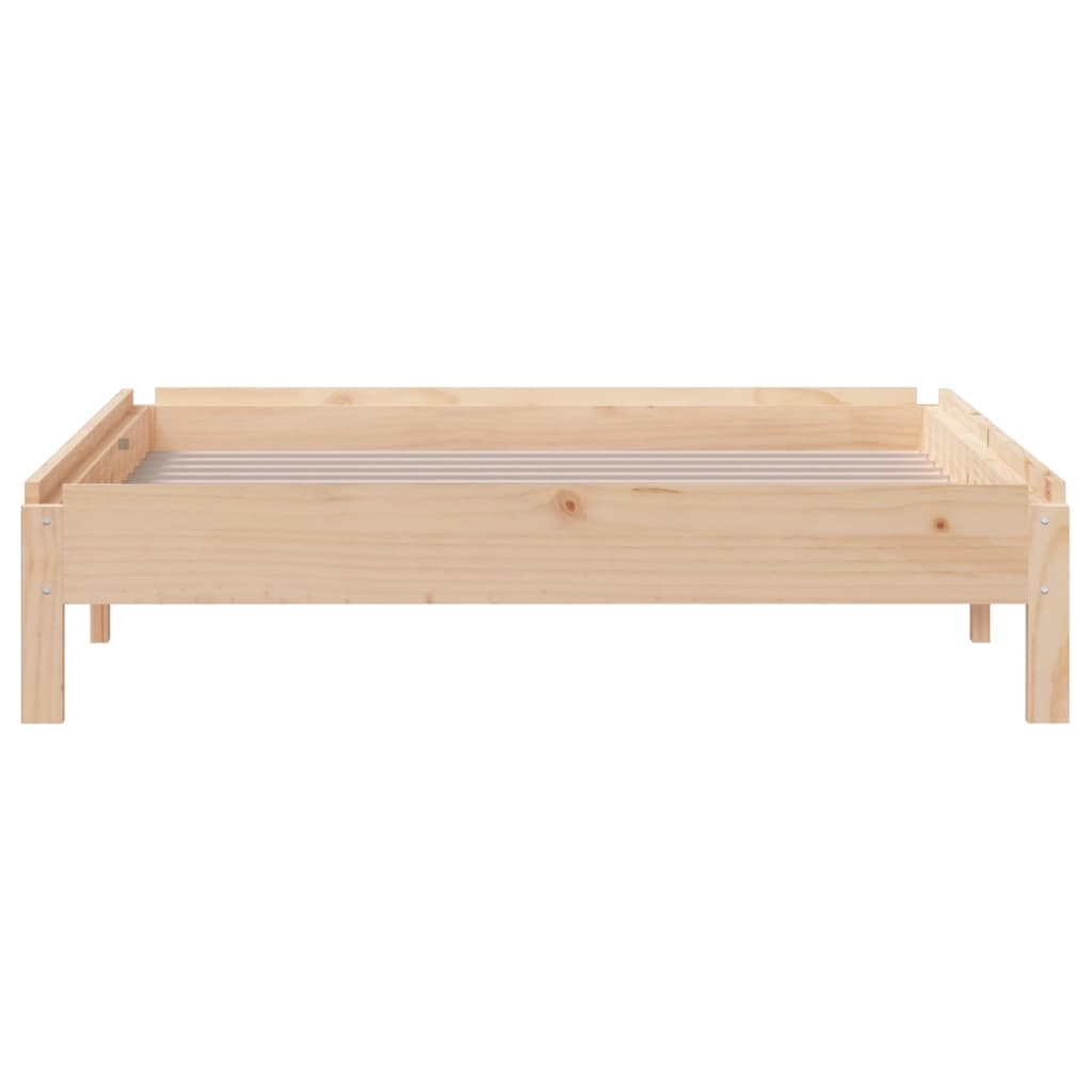 vidaXL Stack Bed without Mattress 75x190 cm Small Single Solid Wood Pine