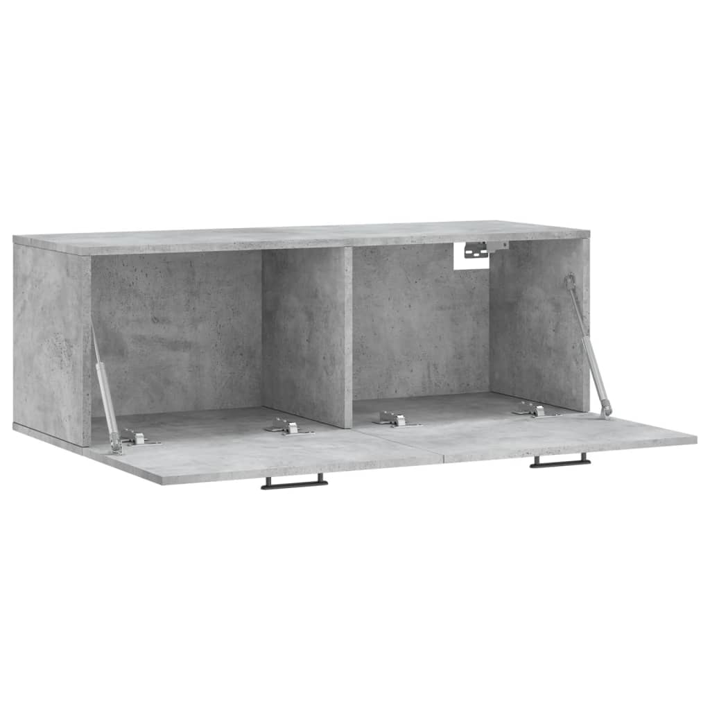 vidaXL Wall Cabinet Concrete Grey 100x36.5x35 cm Engineered Wood