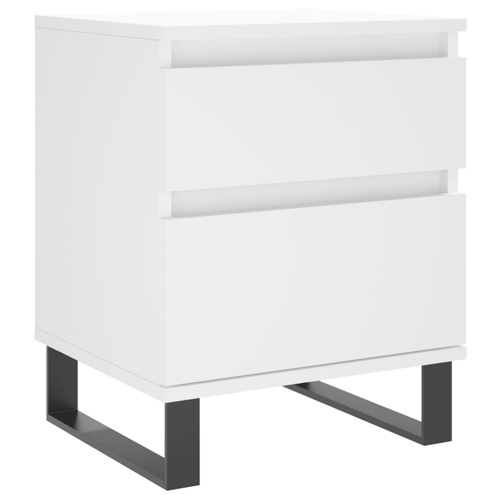 vidaXL Bedside Cabinets 2 pcs White 40x35x50 cm Engineered Wood