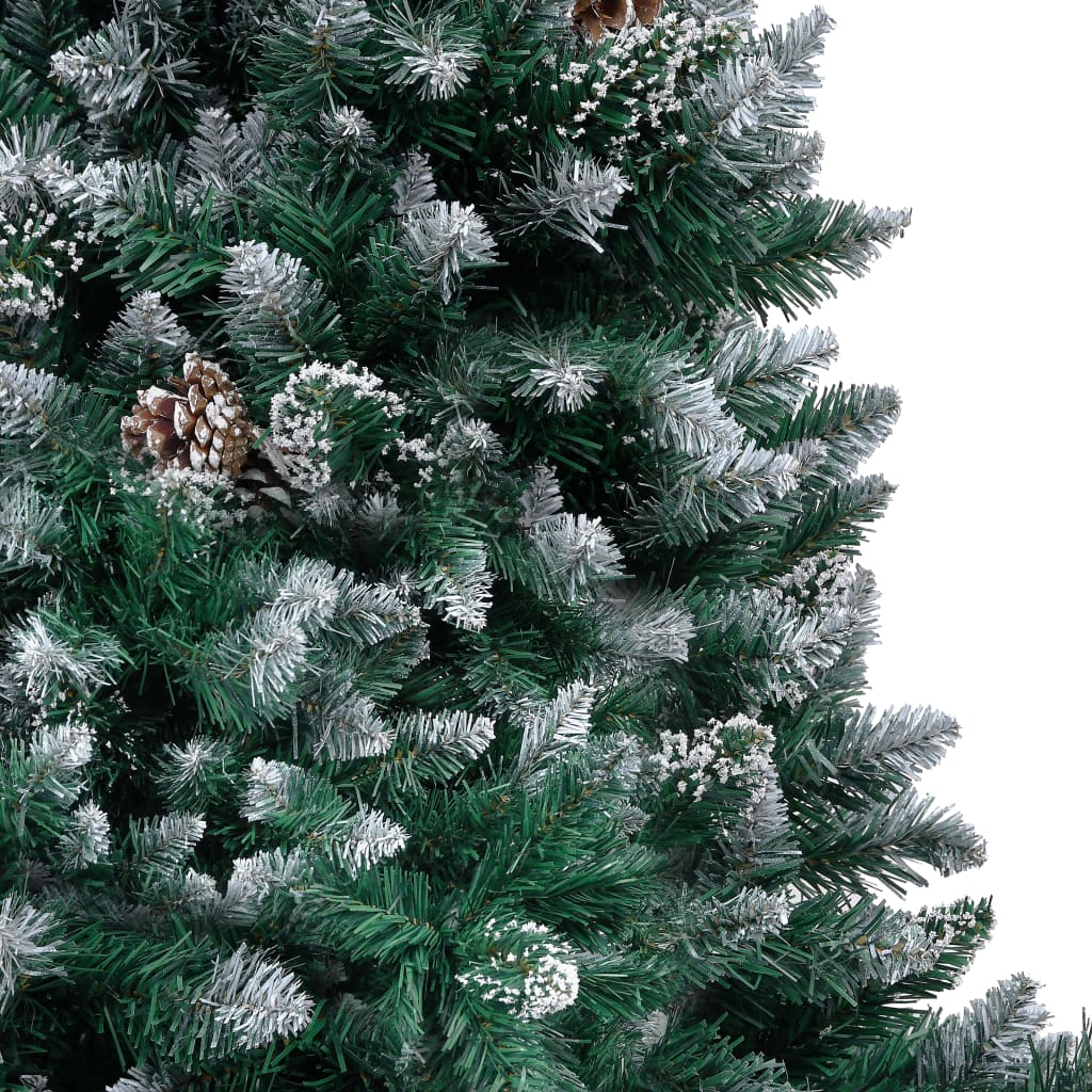 vidaXL Artificial Christmas Tree with Pine Cones and White Snow 150 cm