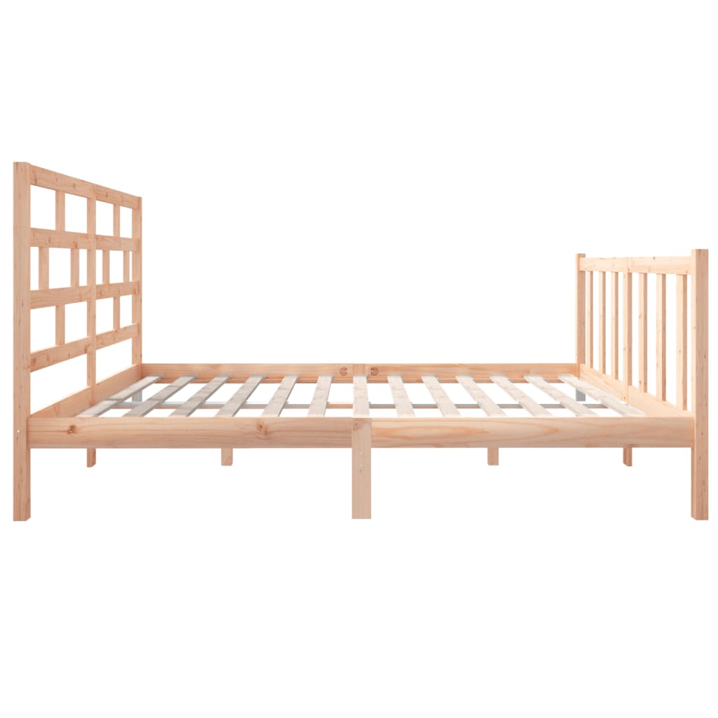 vidaXL Bed Frame without Mattress Solid Wood Pine Small Double