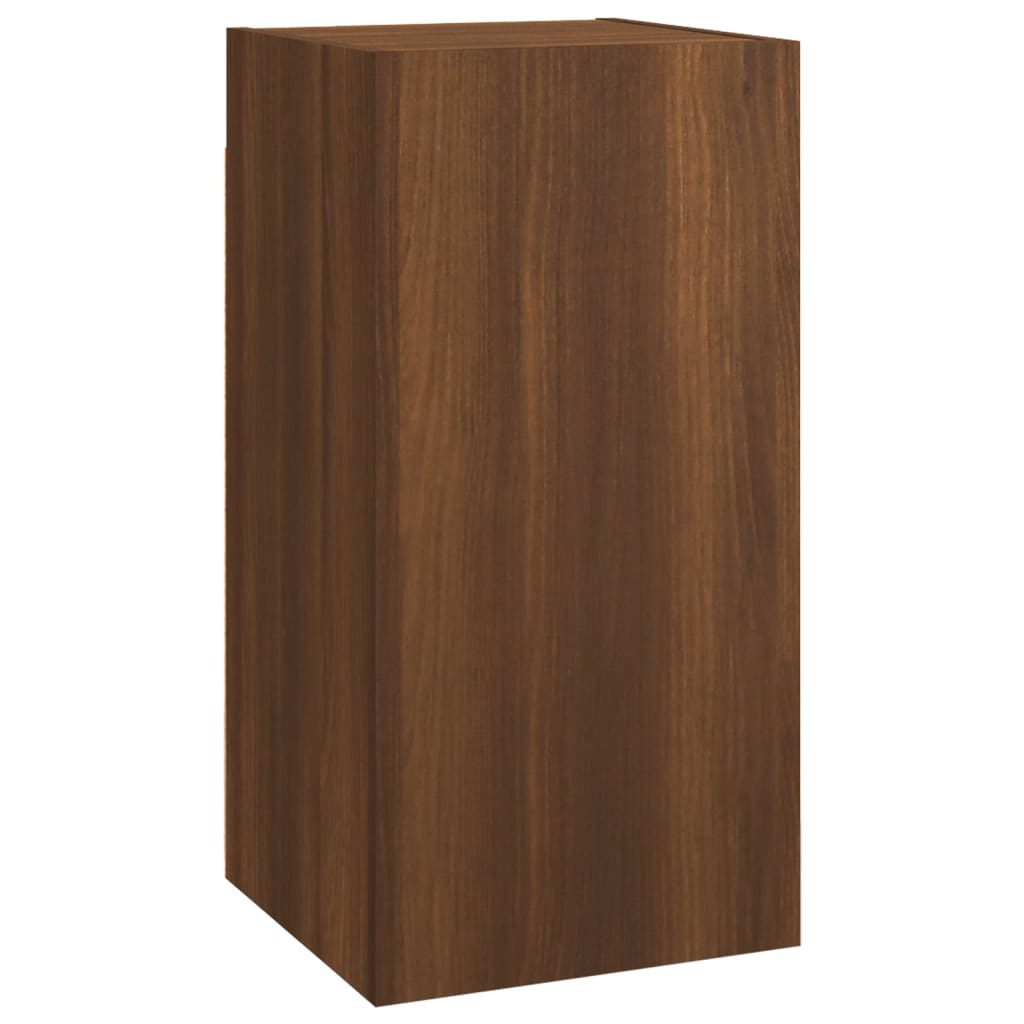 vidaXL TV Cabinets 2 pcs Brown Oak 30.5x30x60 cm Engineered Wood