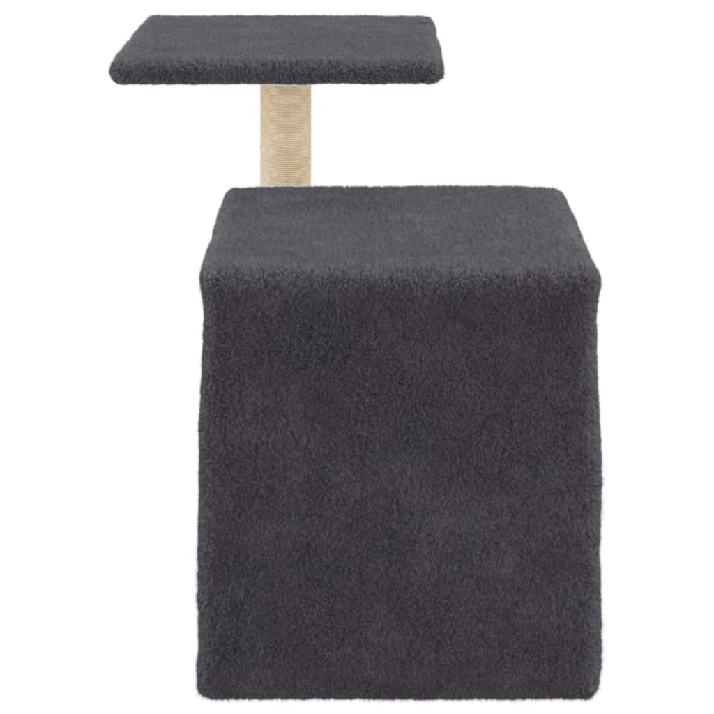 vidaXL Cat Tree with Sisal Scratching Posts Dark Grey 50.5 cm