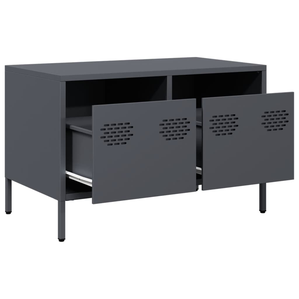 vidaXL TV Cabinet Anthracite 68x39x43.5 cm Cold-rolled Steel