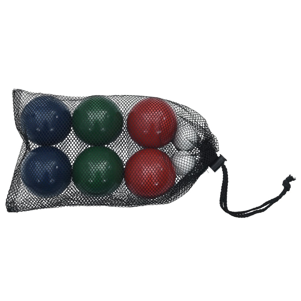 vidaXL 8 Piece Bocce Ball Set with Carrying Bag Solid Pine Wood