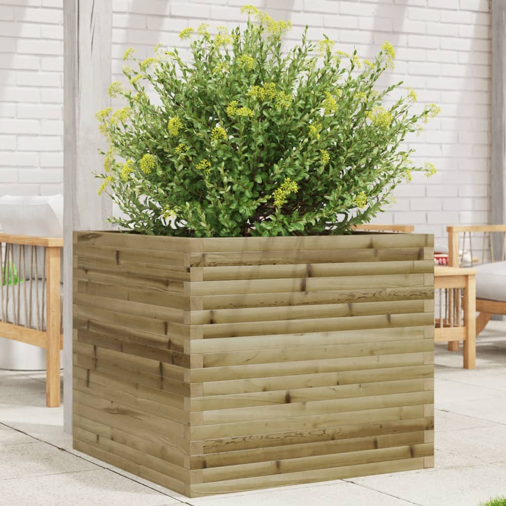 vidaXL Garden Planter 80x80x68.5 cm Impregnated Wood Pine