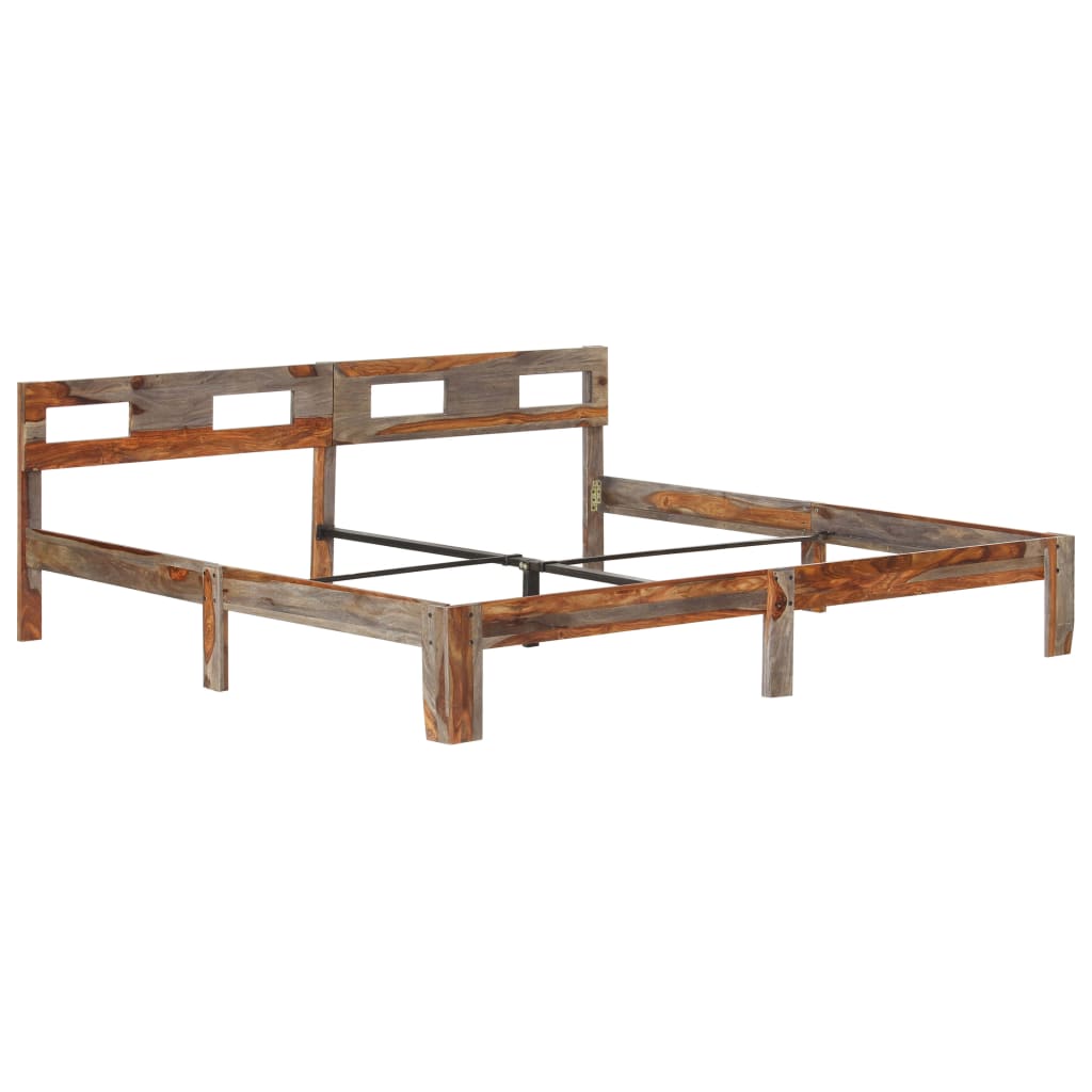 vidaXL Bed Frame without Mattress Solid Wood 200x200 cm