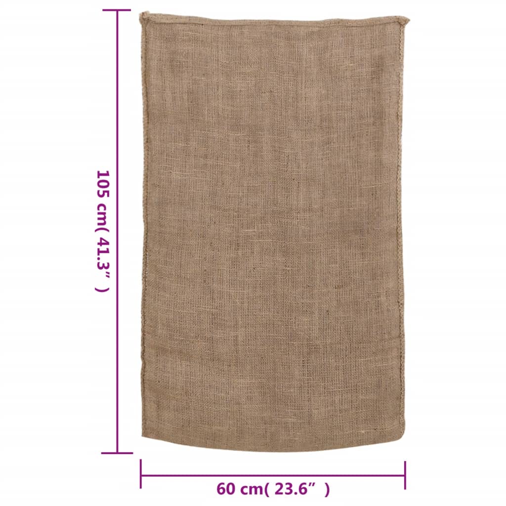 vidaXL Jute Sacks 5 pcs 60x105 cm 100% Jute 220 gsm