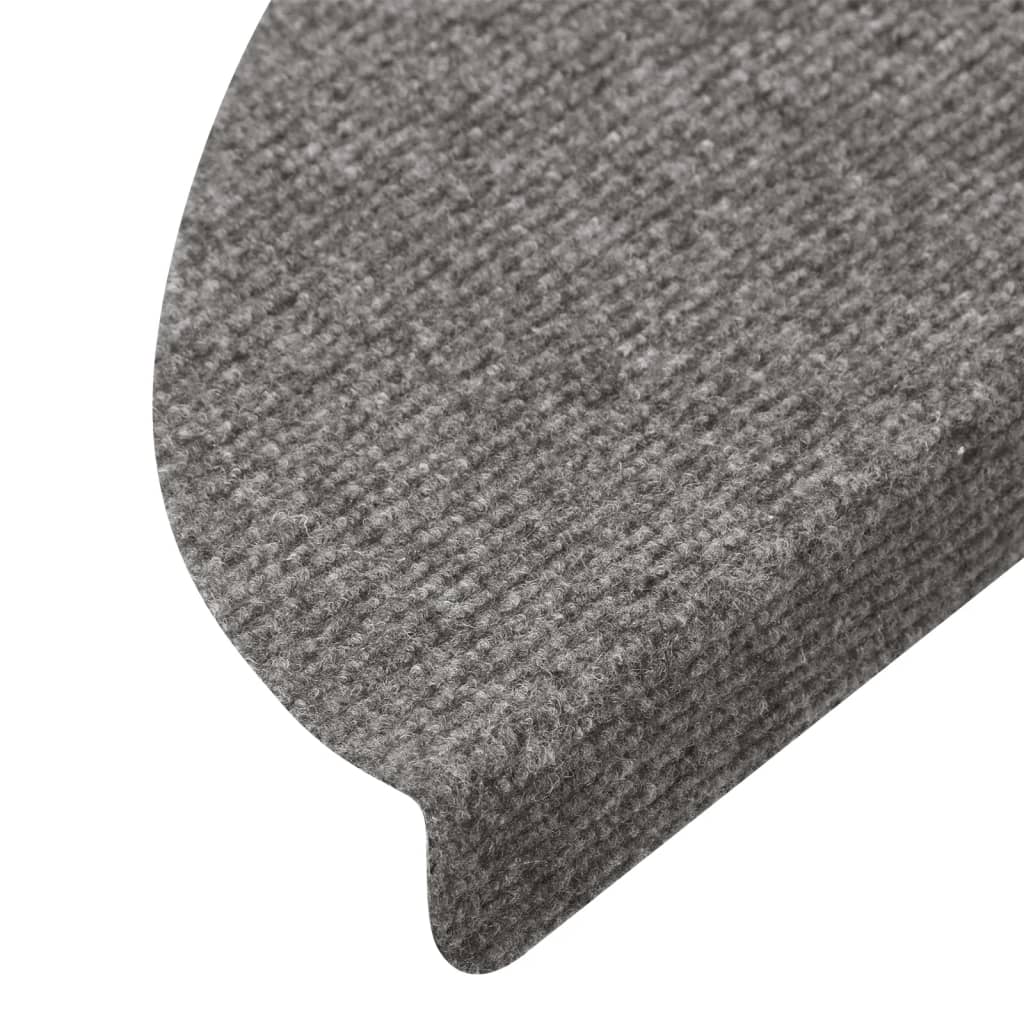 vidaXL Stair Mats Self-adhesive 10 pcs Grey 65x22.5x3.5 cm