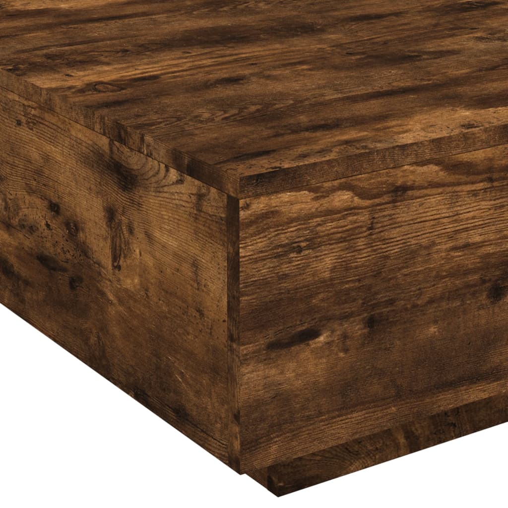 vidaXL Coffee Table Smoked Oak 80x80x31 cm Engineered Wood