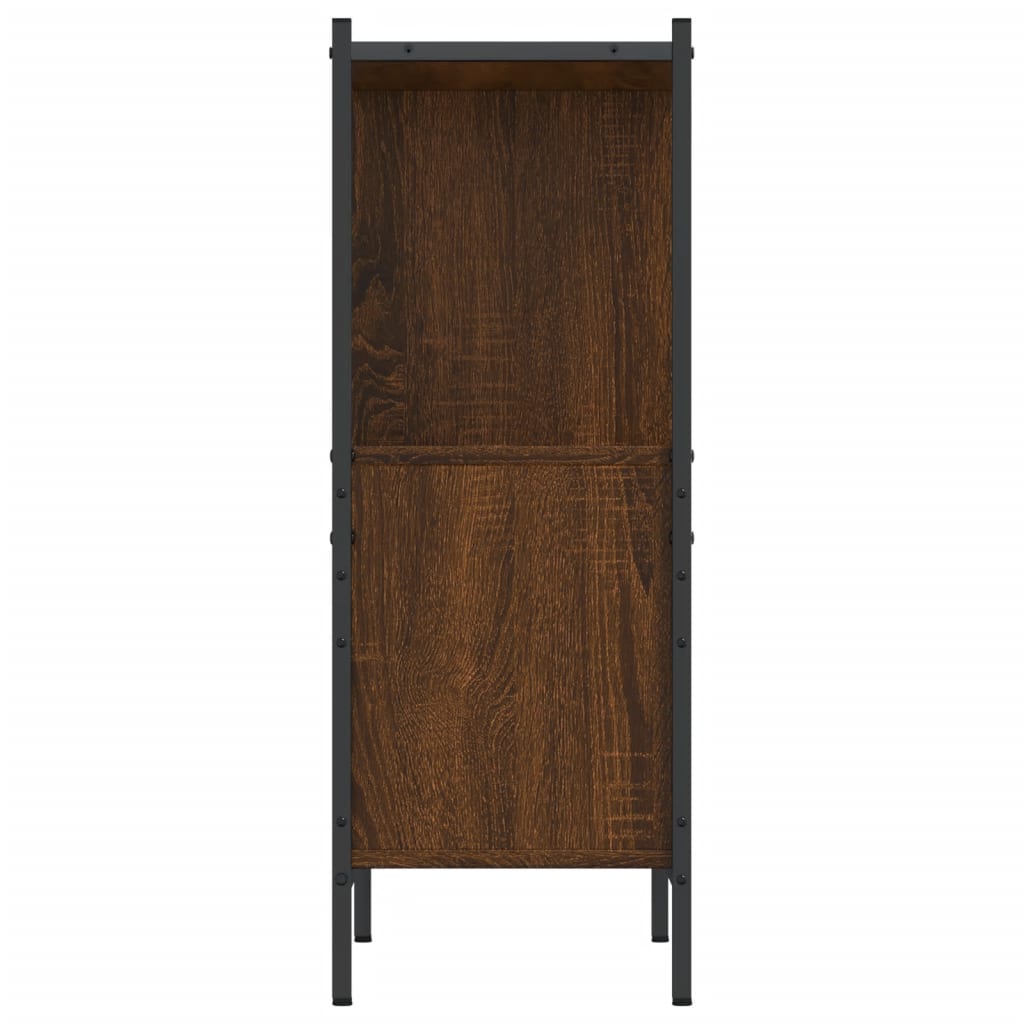 vidaXL Bookcase Brown Oak 72x28x77.5 cm Engineered Wood