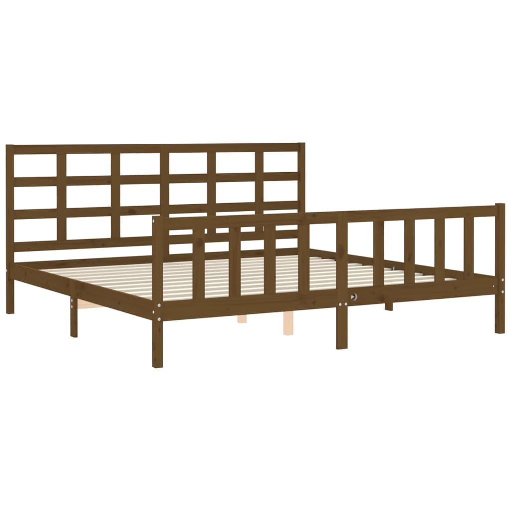 vidaXL Bed Frame without Mattress Honey Brown 200x200 cm Solid Wood Pine