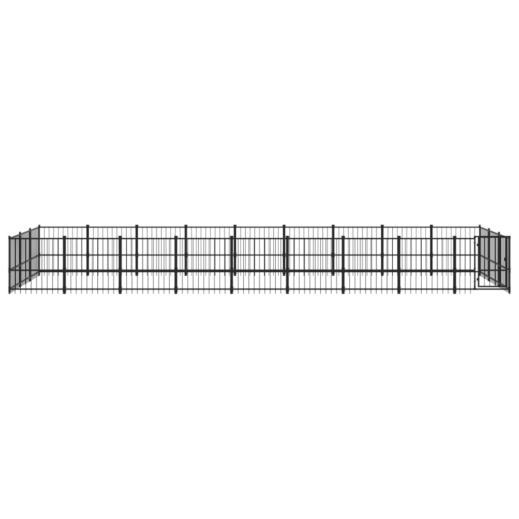 vidaXL Outdoor Dog Kennel Steel 25.4 m²