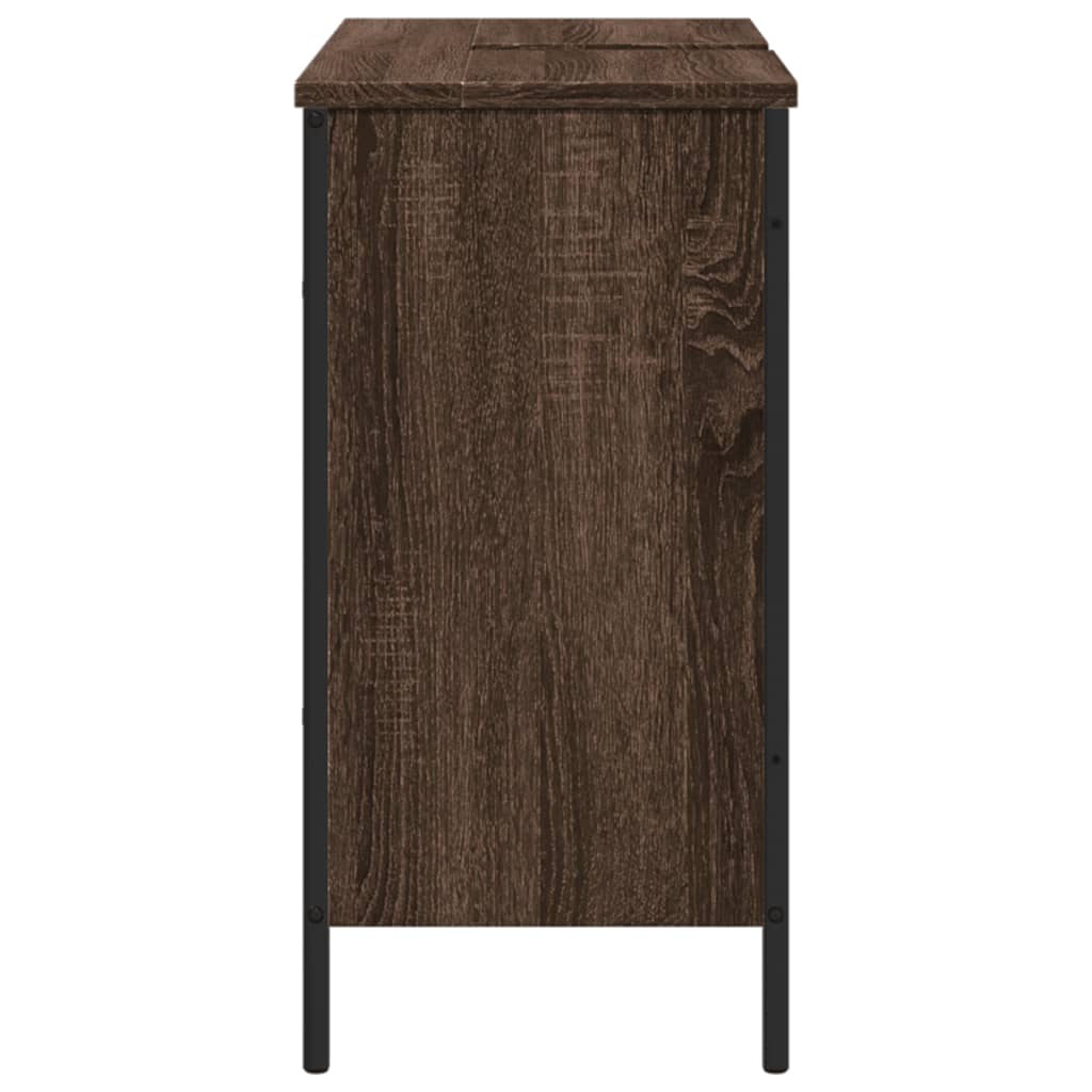 vidaXL Bathroom Sink Cabinet Brown Oak 80x30x60 cm Engineered Wood