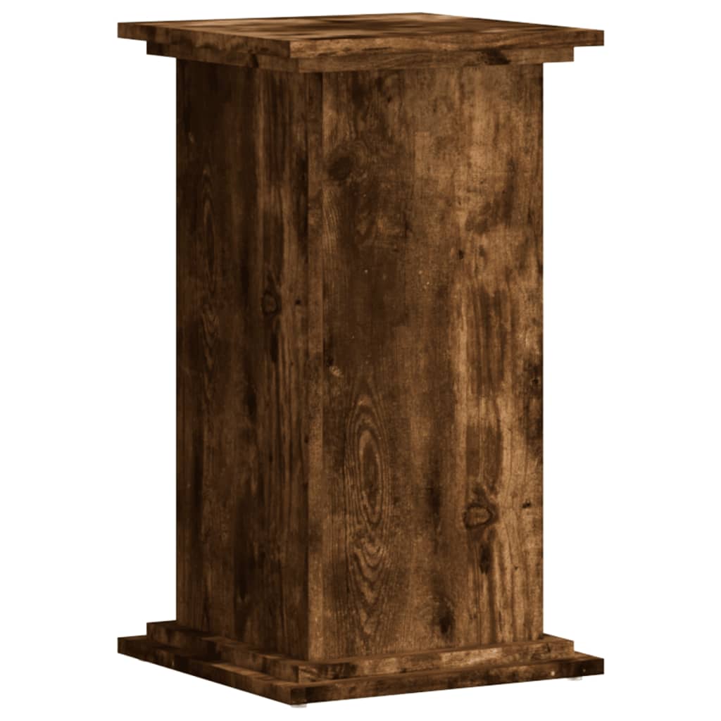 vidaXL Plant Stand Smoked Oak 33x33x60 cm Engineered Wood