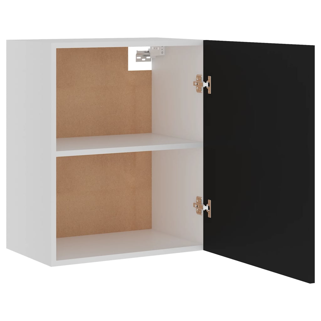 vidaXL Hanging Cabinets 2 pcs Black 50x31x60 cm Engineered Wood