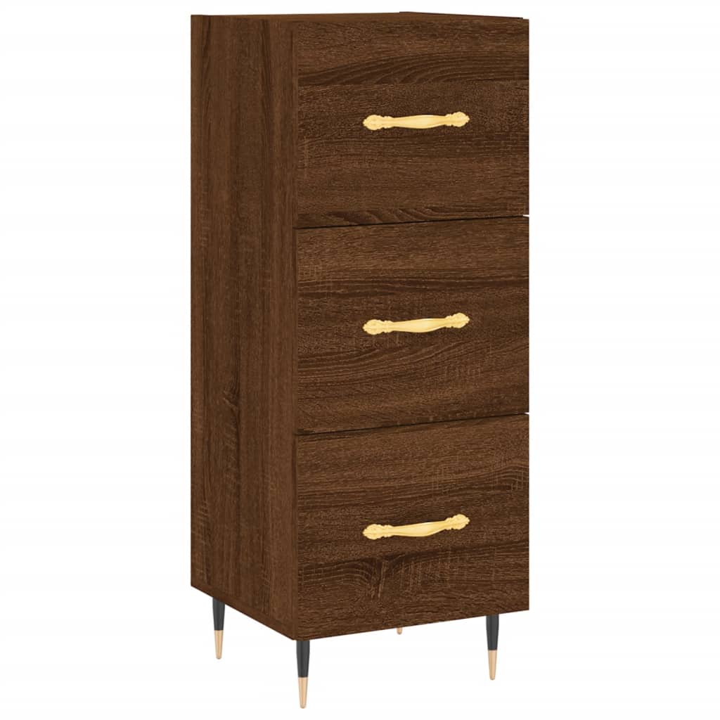 vidaXL Highboard Brown Oak 34.5x34x180 cm Engineered Wood