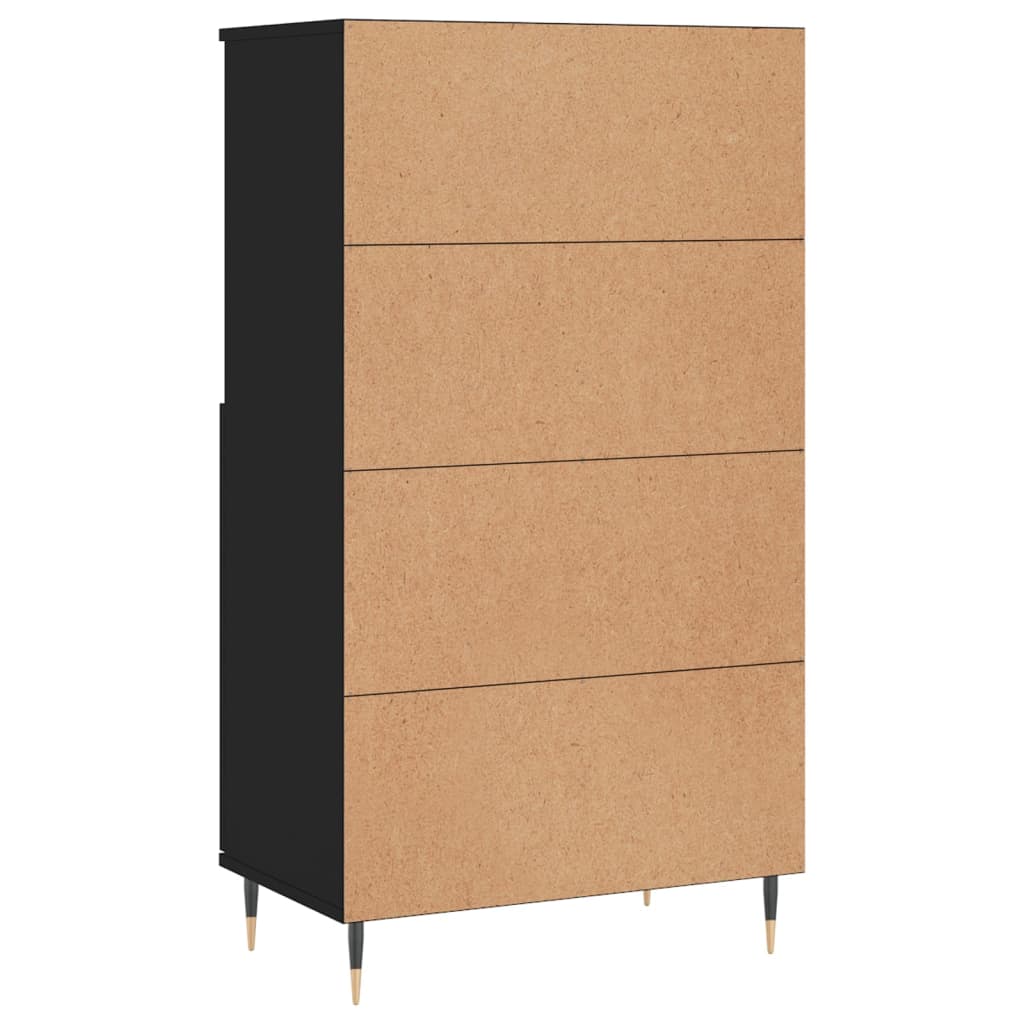 vidaXL Highboard Black 60x36x110 cm Engineered Wood