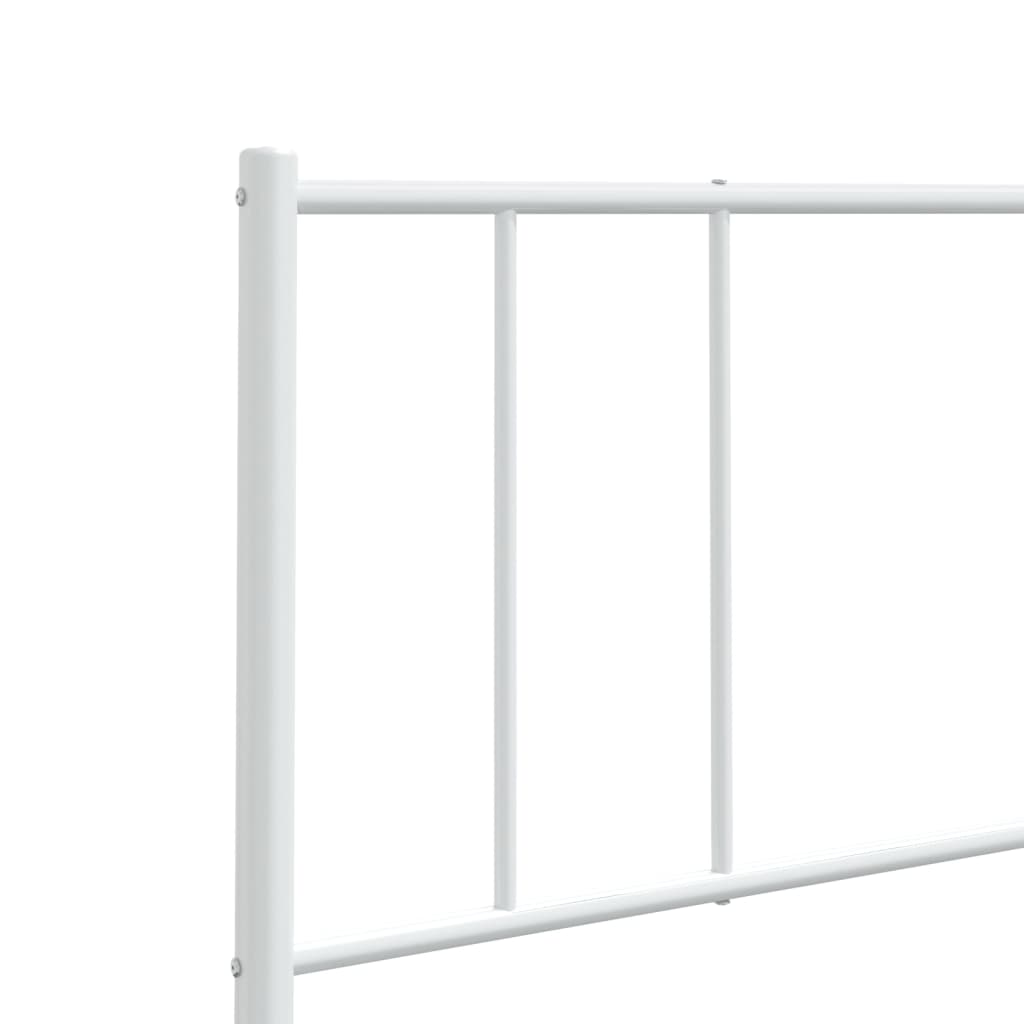 vidaXL Metal Headboard White 135 cm