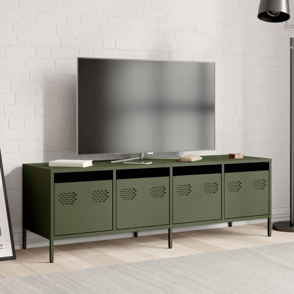 vidaXL TV Cabinet Olive Green 135x39x43.5 cm Cold-rolled Steel