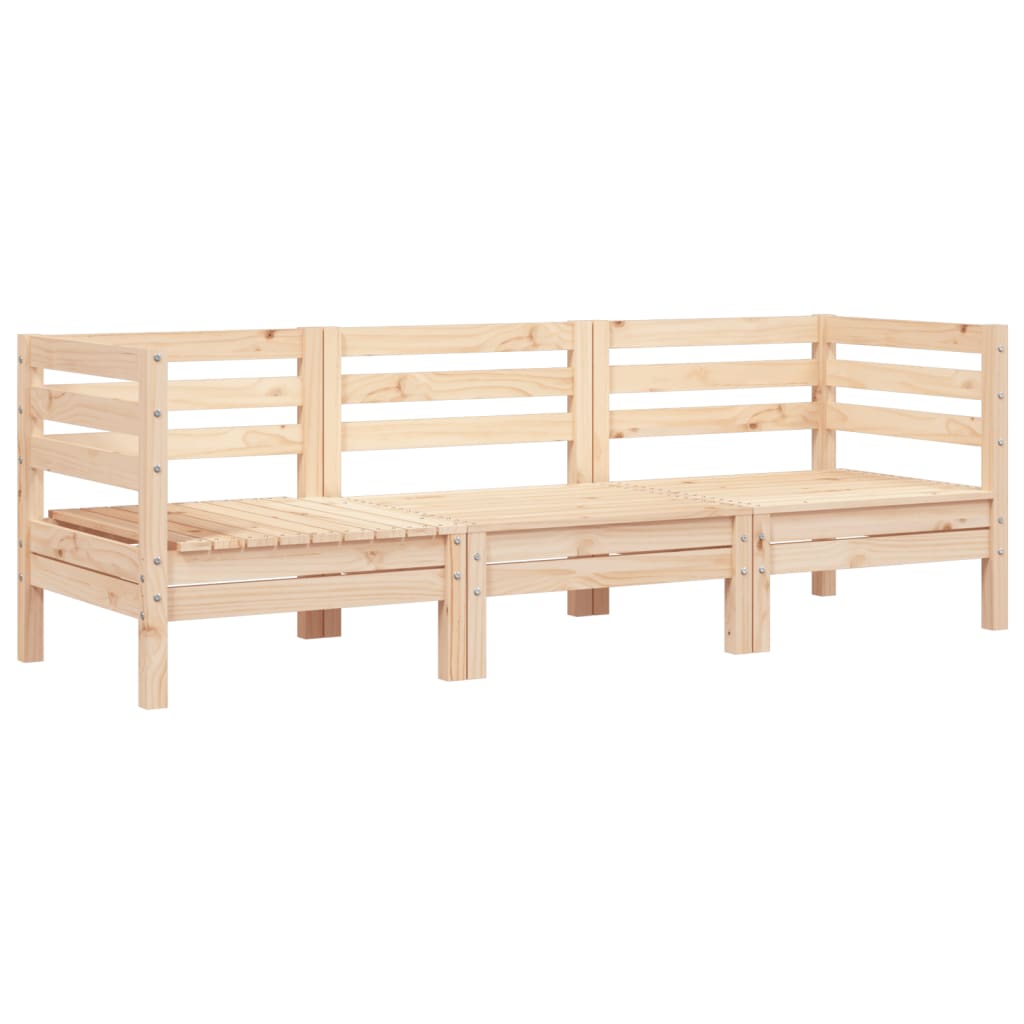 vidaXL Garden Sofa 3-Seater Solid Wood Pine