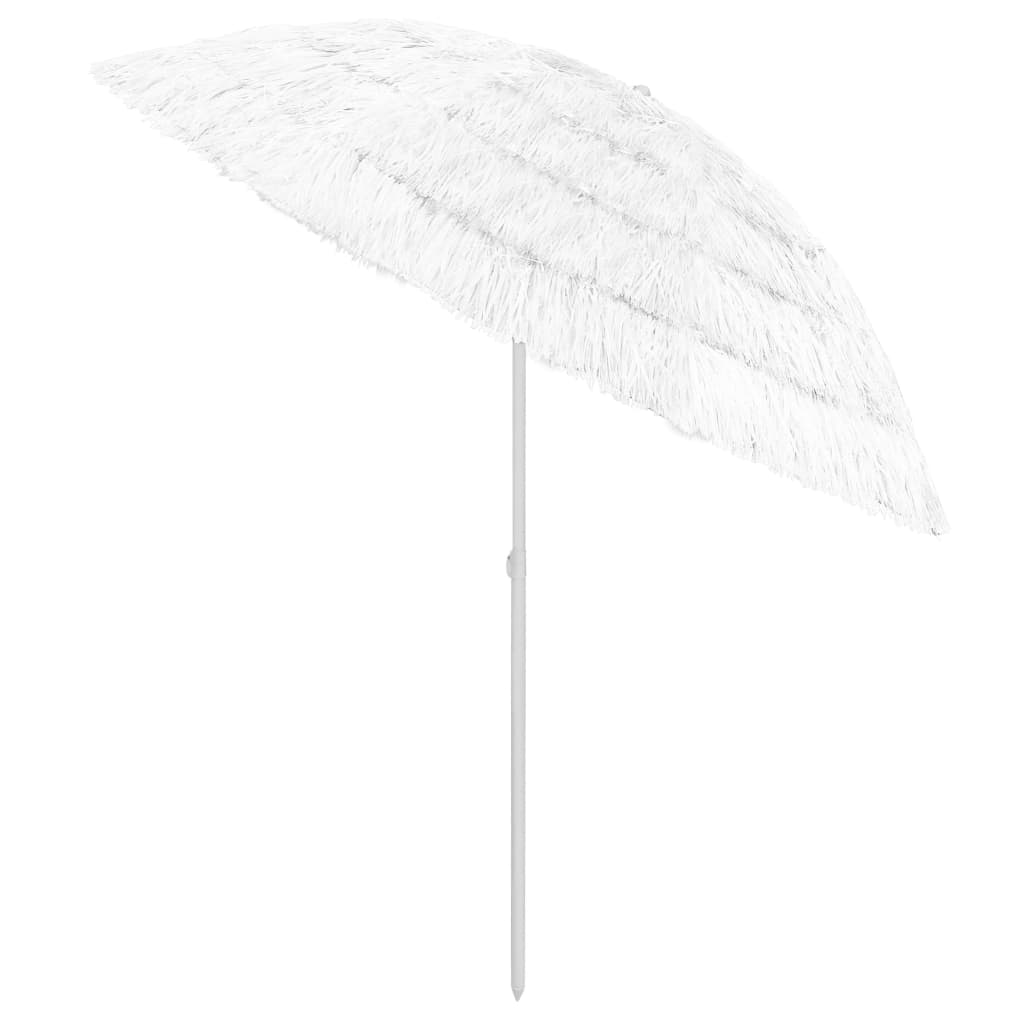 vidaXL Hawaii Beach Parasol White 240 cm