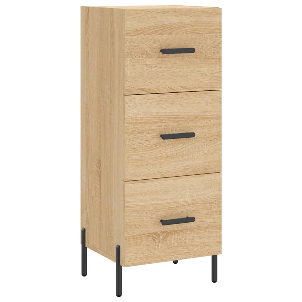 vidaXL Highboard Sonoma Oak 34.5x34x180 cm Engineered Wood