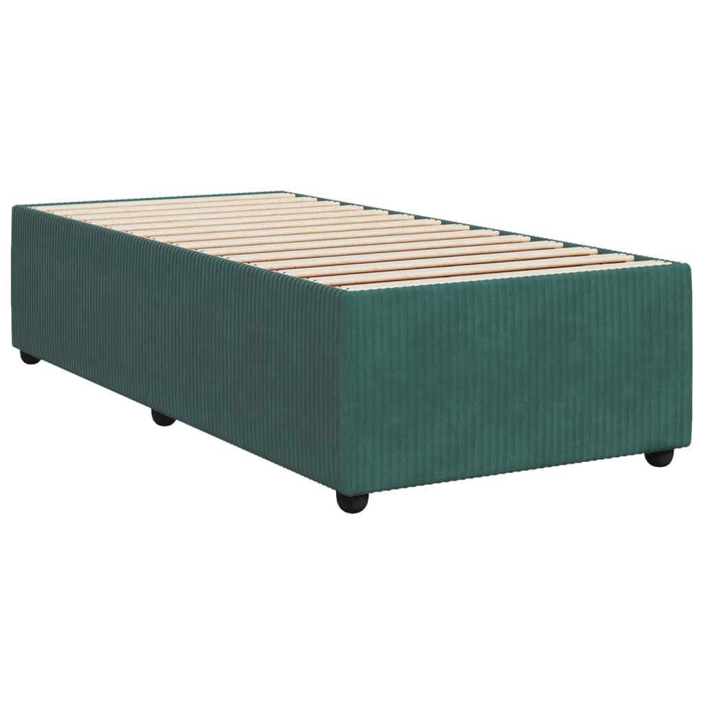 vidaXL Bed Frame without Mattress Dark Green 80x200 cm Velvet