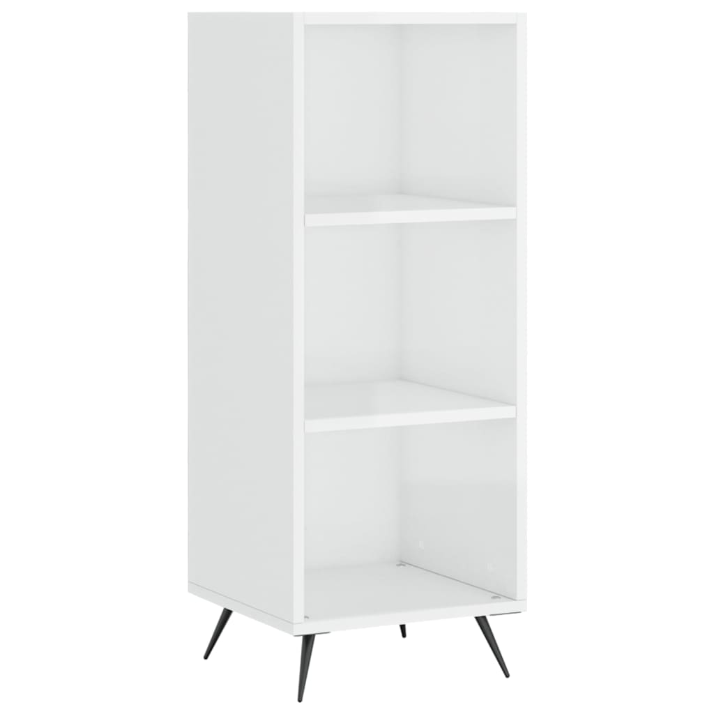 vidaXL Highboard High Gloss White 34.5x34x180 cm Engineered Wood