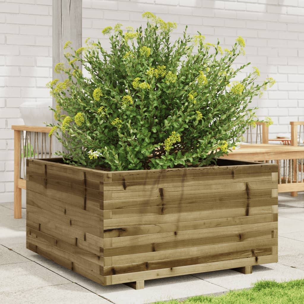 vidaXL Garden Planter 90x90x49.5 cm Impregnated Wood Pine